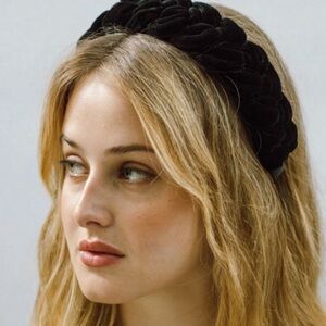 JENNIFER BEHR BLACK VELVET LORELAI HEADBAND